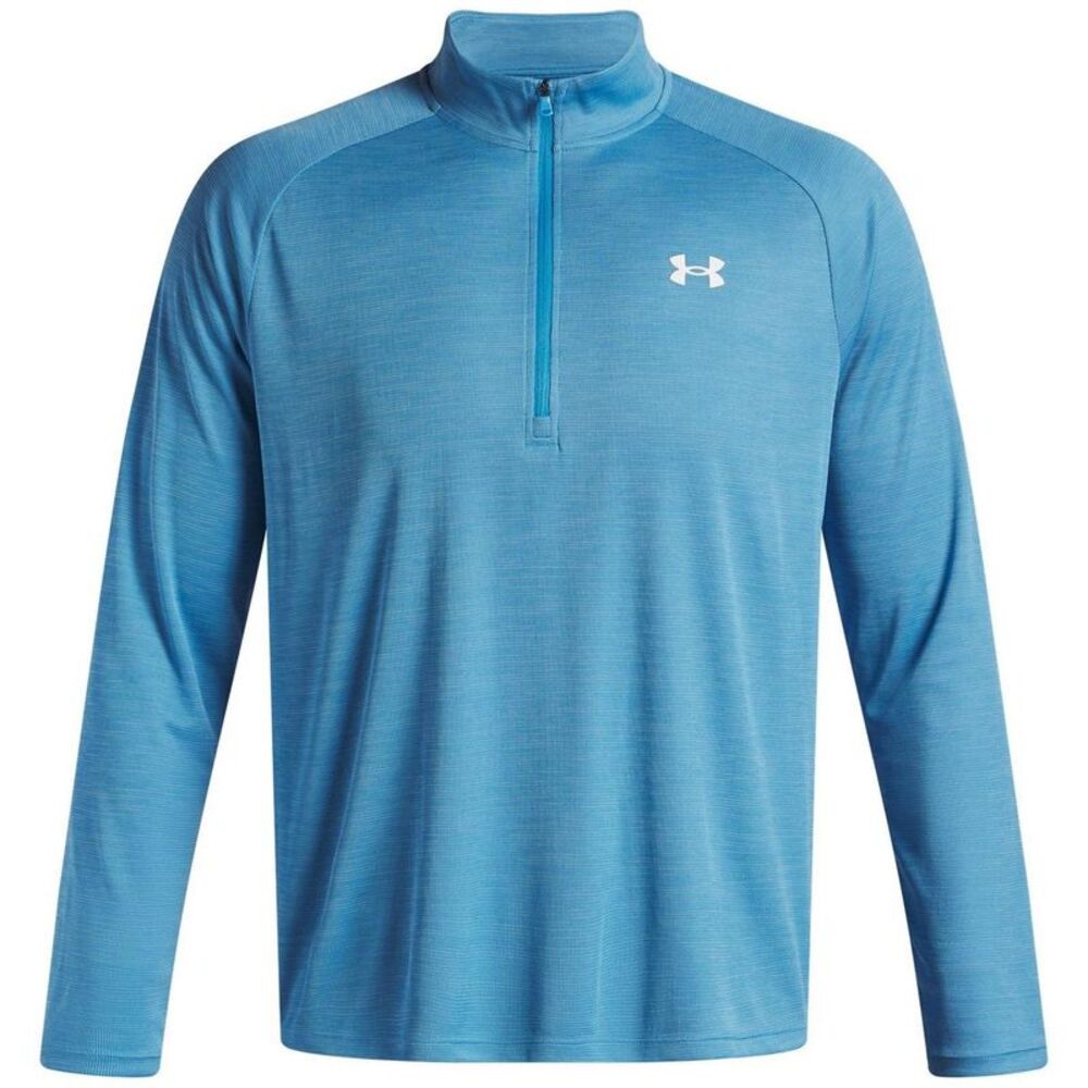 Under Armour Mens Tech Textured Half Zip Top / Ethereal Blue